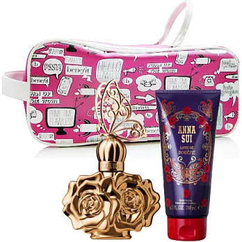 Anna Sui 安娜蘇 波希女神淡香水75ml+同品牌隨機身體乳+benefit大手拿包