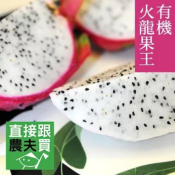 直接跟農夫買- 有機白肉火龍果王（珍貴大果10顆6公斤）