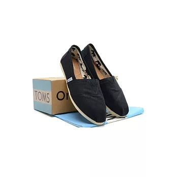 TOMS Black Canvas 黑色經典帆布休閒鞋6.5黑色經典
