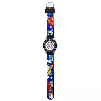 Jacques Farel Kids漫遊散步星空兒童腕錶-白X紫