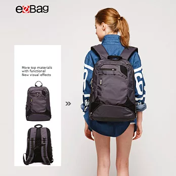eeBag 時尚休閒輕巧電腦後背包_灰灰色