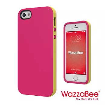 WazzaBee DuoColor iPhone 5/5S手機殼粉紅色