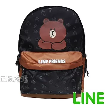 【LINE FRIENDS】㊣版授權 超輕量軟式防水後背書包(兩款)黑色俏皮款