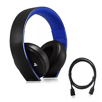 『娛樂饗宴』SONY無線立體聲耳機組 CECHYA-0083 (支援7.1聲道)+高品質HDMI線