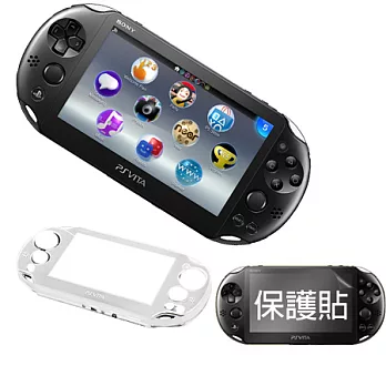 【SONY】PS Vita (PCH-2007) 主機(黑)+副廠水晶殼+保護貼