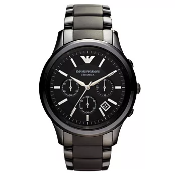 【ARMANI】穩重成熟品味陶瓷腕錶 AR1452