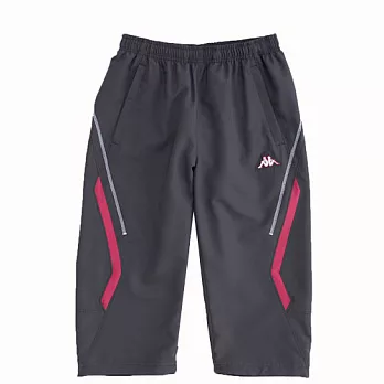 KAPPA義大利 女吸濕排汗速乾竹炭七分褲-灰M灰