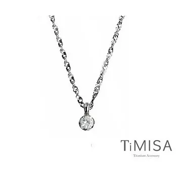 【UH】TiMAS - 甜蜜心鑽純鈦項鍊(10E) - 白色
