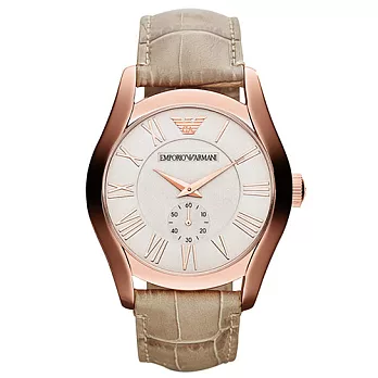 【ARMANI】都會雅緻品味皮革女錶 AR1670