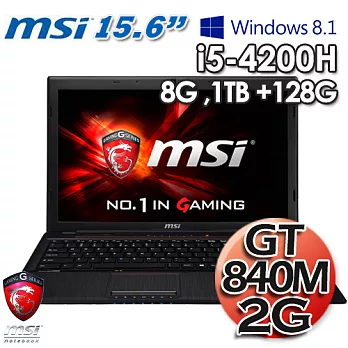 微星MSI GP60 2PE i5-4200H GT840M 2G獨顯 15.6吋Win8.1 遊戲機筆電( GP60 2PE-GG542H8G1T0DS8)