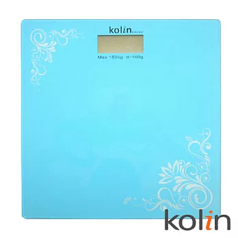 Kolin歌林 時尚玻璃電子秤 藍色KWN-SH01