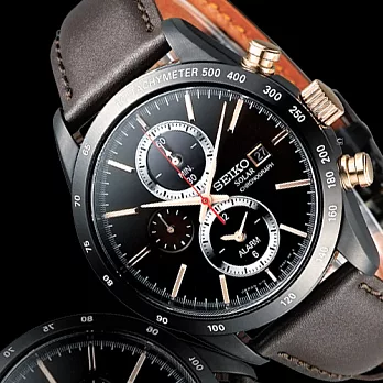 精工 SEIKO SPIRIT 極簡美學太陽能計時腕錶 V172-0AP0C SBPY127G