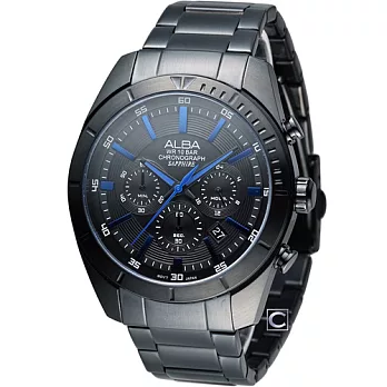 ALBA 雅柏 急速賽車手計時腕錶 VD53-X150B AT3601X1