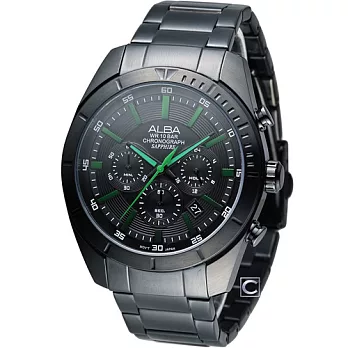 ALBA 雅柏 急速賽車手計時腕錶 VD53-X150G AT3603X1