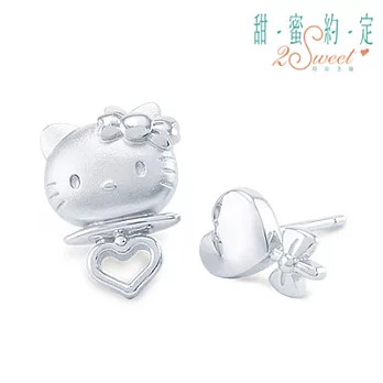 Hello Kitty凱蒂貓 ♥蘋果戒指糖♥ 銀飾耳環