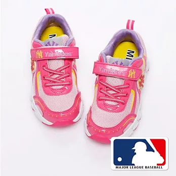 MLB大聯盟洋基。避震氣墊運動童鞋款_桃32桃色
