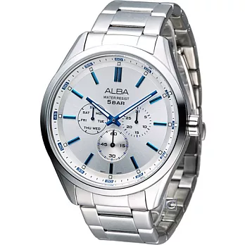 ALBA 雅柏 大器簡約大錶徑腕錶 VD75-X059S AP6229X1銀色