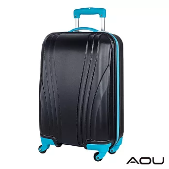 AOU微笑旅行 尊龍傳說20吋超大容量防刮超輕量可登機行李箱 (黑酷天藍) 90-015C