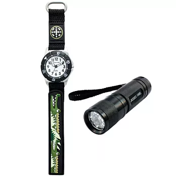 Jacques Farel Kids深海鱷魚趣味兒童腕錶盒組