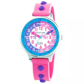 Jacques Farel Kids星盤環繞趣味兒童腕錶-粉紅X紫