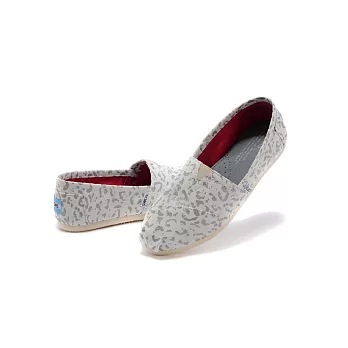 TOMS Silver Snow Leopard 銀色雪豹帆布休閒鞋5銀色雪豹