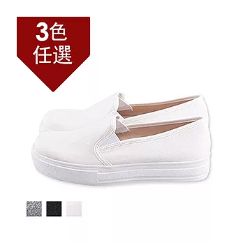 FUFA 金屬風質感厚底鞋 (N03) 白色23.5白色