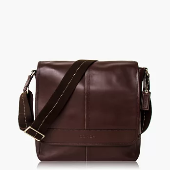 COACH Men’s Bags 高級皮革(斜)肩背/郵差/書包_酒褐色