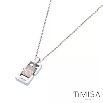 TiMISA《浪漫告白-小》(個性黑/玫瑰金)純鈦鍺項鍊(E)玫瑰金