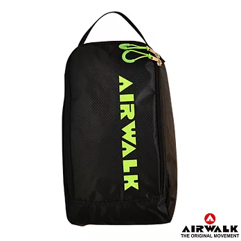 【美國 AIRWALK】經典跳色LOGO輕巧鞋袋-神祕黑