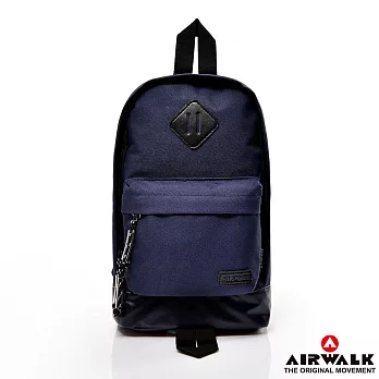 【美國 AIRWALK】經典尼龍豬鼻斜背小包-酷炫藍