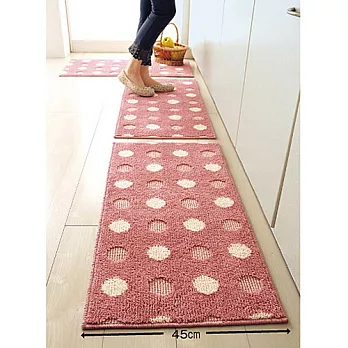 【cecile雜貨】可愛風點點可防水地墊(240x60)米色