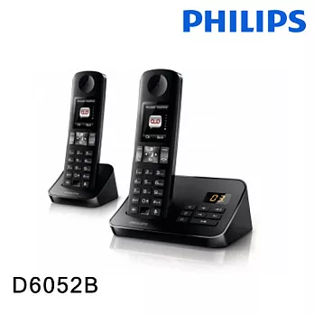 PHILIPS 飛利浦 答錄功能 數位子母無線電話 D6052B.