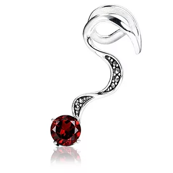 [MGS曼古銀]風花輕揚系列-復古石榴石U型耳夾