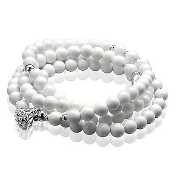 [MGS曼古銀]曼古108系列－多層次白瑪瑙蓮藕手鏈