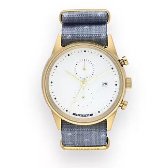 HYPERGRAND - MAVERICK CHRONO ROYALE / 冷鋼雙眼計時系列 - 皇家灰藍手錶 (拋光金)