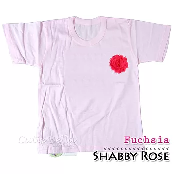 Cutie Bella短袖上衣/T恤-粉T Shabby Rose-Fuchsia