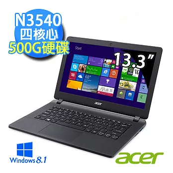 【Acer】ES1-311-P2YW 13.3吋筆電(N3540/四核心/4G/500GB/Win8.1)