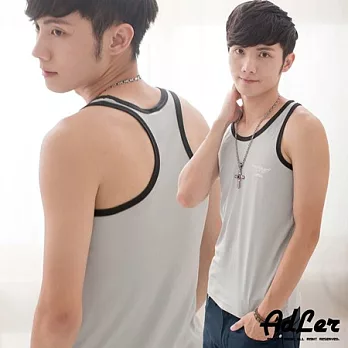 【Kiasma】超輕量運動盾牌印花背心(灰)M灰