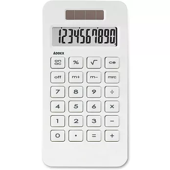《Addex》Solar 樂活10位計算機(白)