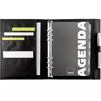 《Addex》A5 尼龍萬用筆記本(黑)