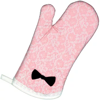 《JessieSteele》Marylin 復古蕾 絲花耐熱手套(粉)