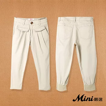 七分褲 韓版純棉七分哈倫褲 卡其色-Mini嚴選-XLXL