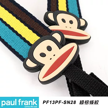 Paul Frank 大嘴猴-時尚相機背帶 DSLR 相機背帶 數位單眼相機背帶-多種造型顏色可選[PF13PF-SN28/綠棕條紋]