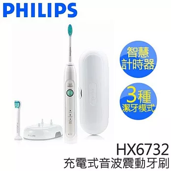 PHILIPS 飛利浦 充電式音波震動牙刷 HX6732 .