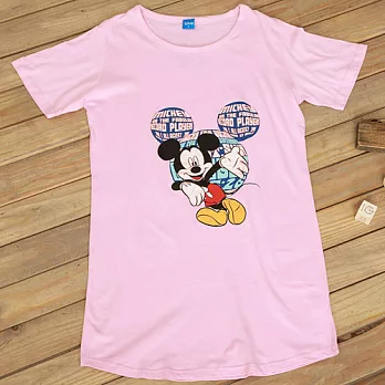 ROUAN柔安 迪士尼米奇活力篇純棉印花連身家居服-粉