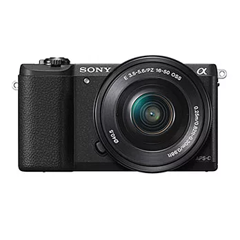 SONY A5100L 變焦鏡組(公司貨)+32G C10卡+專用鋰電池x2+專用座充(附車充)+相機包+HDMI+清潔組+小腳架+保護貼+讀卡機+保護鏡-黑色