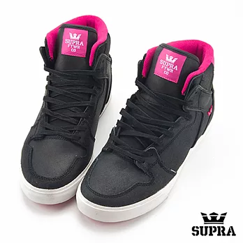 SUPRA 中筒滑板運動休閒板鞋9黑x桃