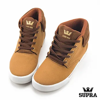 SUPRA 中筒滑板運動休閒板鞋8.5棕x深咖啡