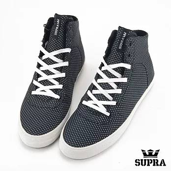 SUPRA 高筒滑板運動休閒鞋款9黑x波爾卡點點