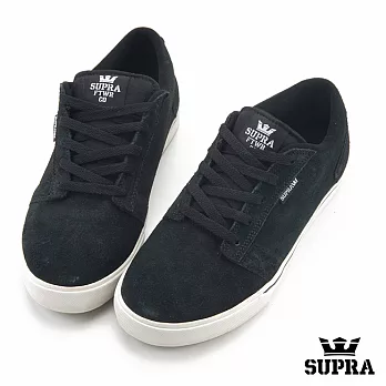 SUPRA 麂皮滑板運動休閒鞋款9黑x白